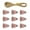 Red ancient bronze, variant on Traditional Celebratory Iron Bells Pack Includes 5M Cord Old Sounding Ornamentation