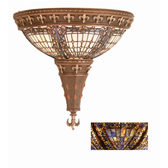Meyda Tiffany 19819 Stained Glass / Tiffany Two Light 17"H X 18"W Wall Washer - MultiColor