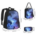 thumbnail image 2 of Pofeuu Red And Blue Fire Dragon Print Backpack Travel Backpacks With Lunch Bag Pencil Bag Set 3 pcs Set Cartoon Backpack, 2 of 7