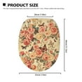 thumbnail image 5 of ZIATUBLE Flower Butterfly Toilet Lids Covers Round Toilet Lid Covers Decorative Toilet Seat Covers Lids with Stretch Edges Toilet Seat Lid Covers for Bathroom Accessories Decor, 5 of 6