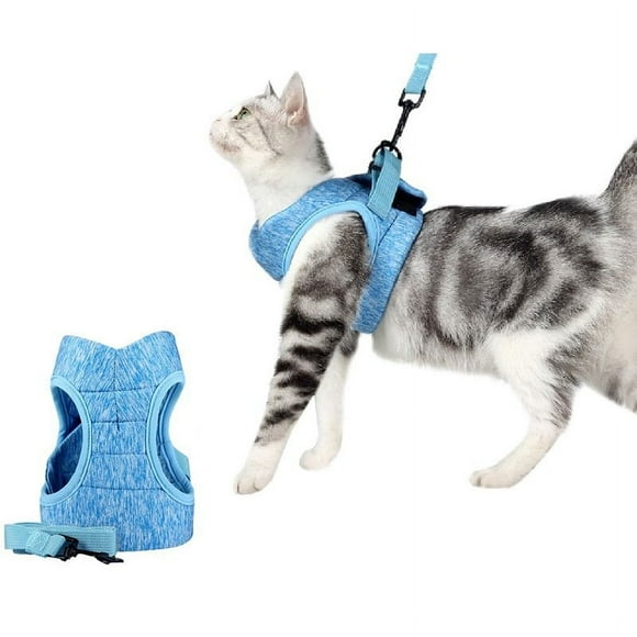 MesaSe Cat Harness & Leash  Adjustable Pet Escape Proof Soft Mesh Vest Harnesses Chest Strap for Cats Puppy Walking