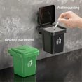 thumbnail image 4 of Stainless Steel Wall-Hanging Ashtray with Lid Trash Can-Shaped Bathroom Living Room Fly Ash-Proof Pu, 4 of 5