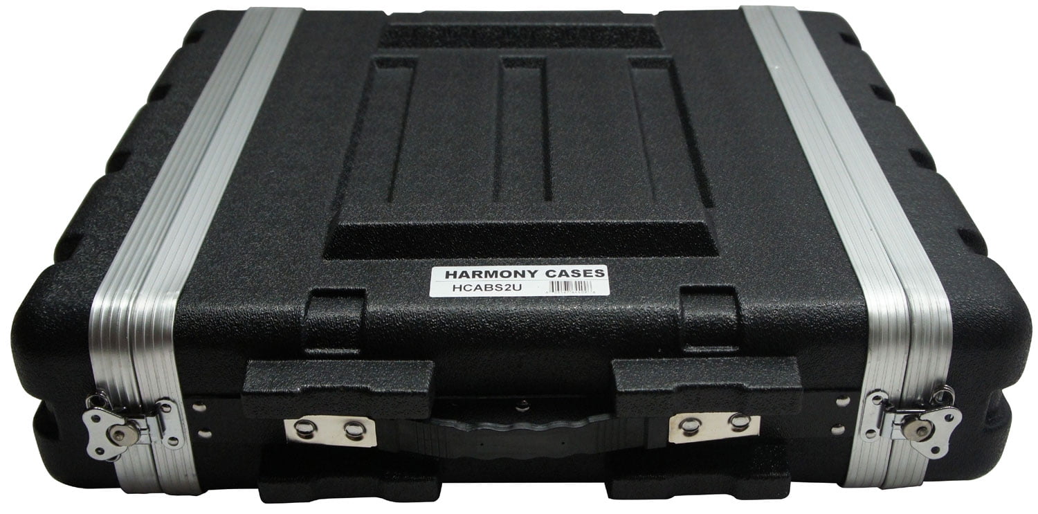 Harmony Cases HCABS2U ABS Molded Plastic 2U Amp Amplifier Effect Case 19" Depth