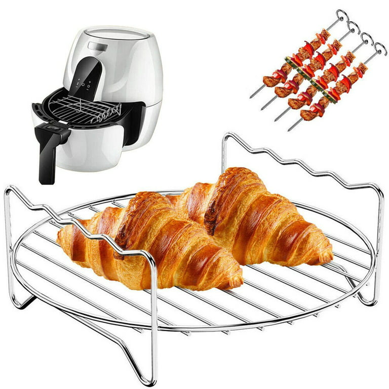 GDHOME 6/7/8/9 inch Holder Air Fryer Accessories Baking Tray Air Fryer Rack  Grill 
