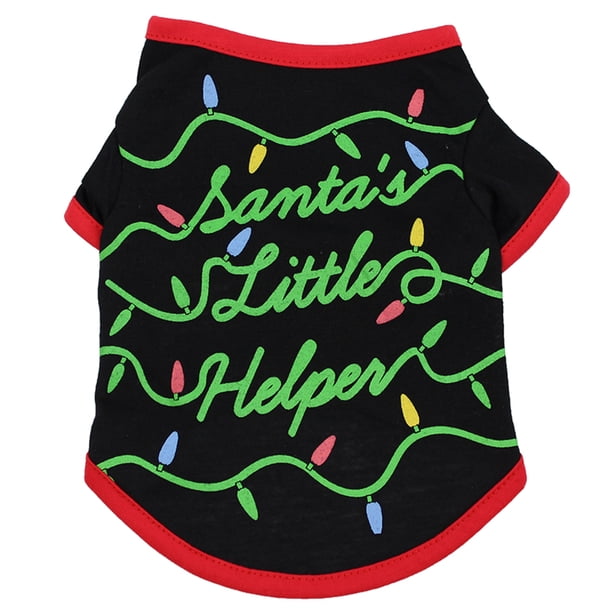 Mascotas Camiseta navideña para perros Ropa navideña para mascotas Traje navideño para mascotas CACAGOO Camisa manga corta