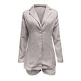 thumbnail image 6 of Spring Savings Clearance Lindreshi Blazers for Women Deals Clearance Business Blazers for Women's Casual Outstanding Collar Slim Long Sleeve Office Suit Jacket, 6 of 8