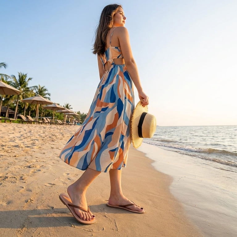 flip flops with maxi dress 10 Flip-Flop Outfits That Reinvent the Summer Favorite