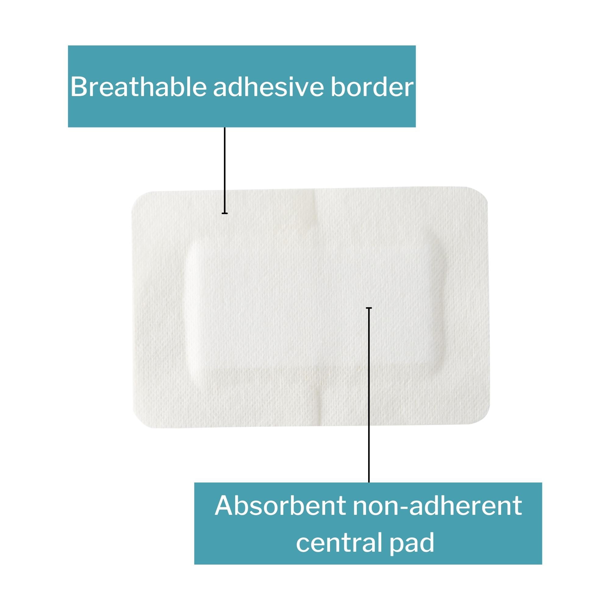 McKesson Island Dressing, Non-Adherent Gauze Pad for Wound Care, 4 in x 6 in, 25 Count, 1 Pack