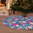 thumbnail image 6 of Yiaed Skull blue leaf Print Christmas Tree Skirt , Tree SkirtsTree Mat for Christmas Winter Holiday Indoor Decorations-36", 6 of 7