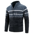 thumbnail image 2 of dmqupv Mens Cardigan Sweater,Mens Cable Knit Cardigan Sweater Shawl Collar Loose Fit Long Sleeve Casual Cardigans,Mens Sweaters V Neck, 2 of 5