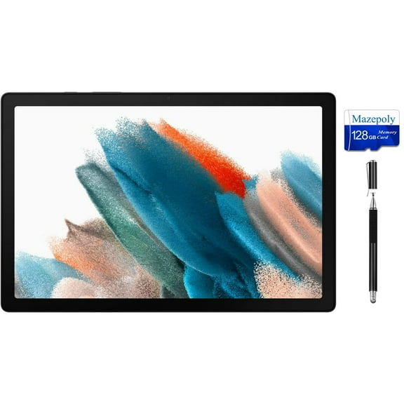 Restored Samsung Galaxy Tab A8 10.5" Android Tablet, 64GB Storage, Silver with Mazepoly Accessories (Refurbished)