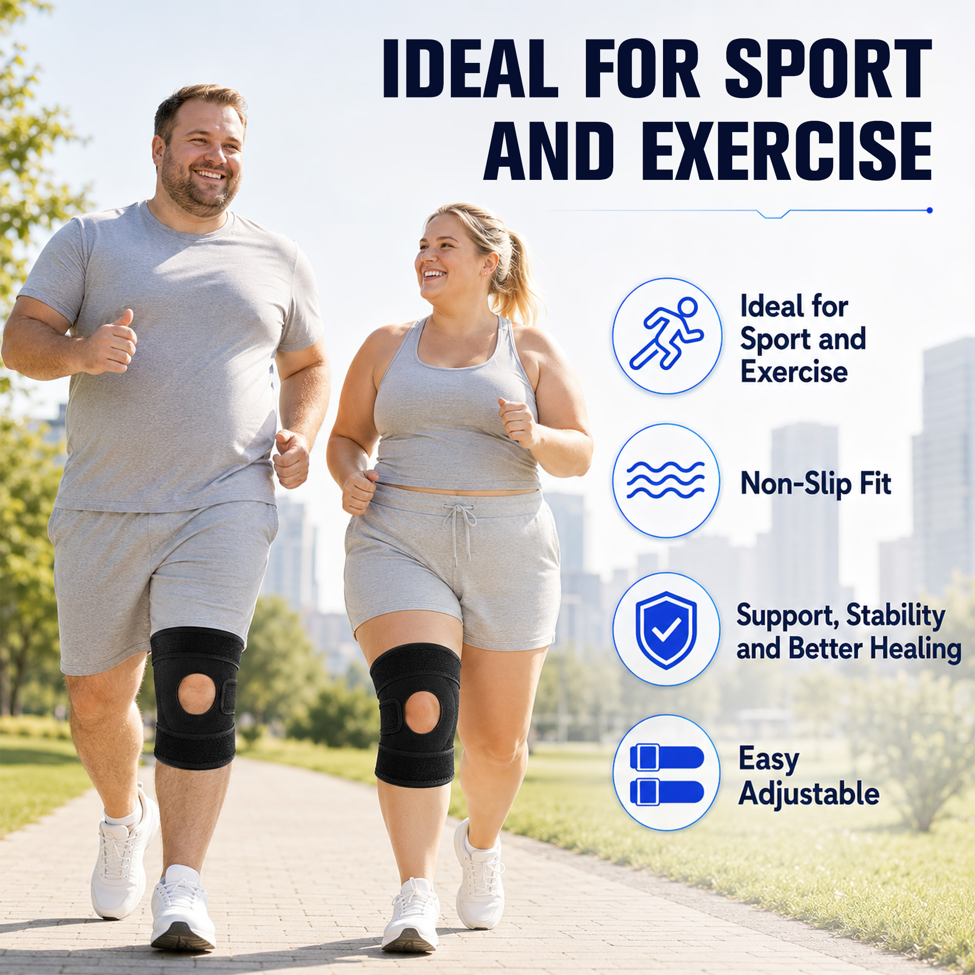 HLTHZONE Plus Size Knee Brace with Compression photo 7