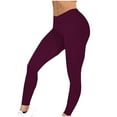 thumbnail image 3 of Lenpel Leggings for Women Soft High Waisted No See Through Full Length Running Yoga Pants Athletic Workout Tights, 3 of 4