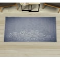 thumbnail image 1 of Ornamental Decorative Rug, Floral Swirls Ivy Image Ombre Details Grunge Backdrop Flower Illustration, Quality Carpet for Bedroom Dorm and Living Room, 6 Sizes, Pale Ceil, by Ambesonne, 1 of 1