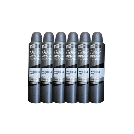 6 PK Dove Men + Care Invisible Dry Spray, International Version, 250 ML/8.4 OZ