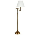 thumbnail image 3 of Evelyn&Zoe Wellesley 63" Tall Floor Lamp with Fabric Shade, Brass/White, 3 of 8
