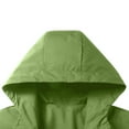 thumbnail image 4 of Brondbend Rain Jacket Men Waterproof Men's Solid Color Outdoor Windproof and Waterproof Long Sleeved Hooded Jacket Loose Fit Fall Winter Mountaineering Fashion,Green, 4 of 5