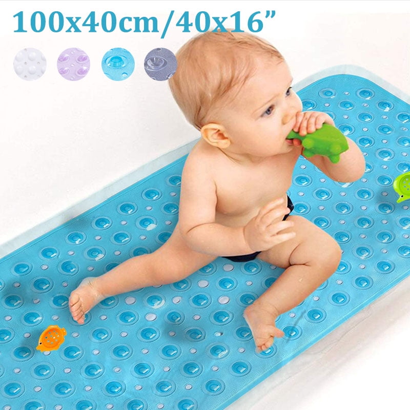 Details about   Bathtub Shower Non Slip Bath Mat With Suction Cups and Drain Holes For Tub NEW