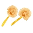 thumbnail image 5 of 2 Sujetadores de Cortina de Flores de Rosas de Plástico, Cortinas Magnéticas, Sujetadores de Cuerda Amarillo dorado, 5 of 5