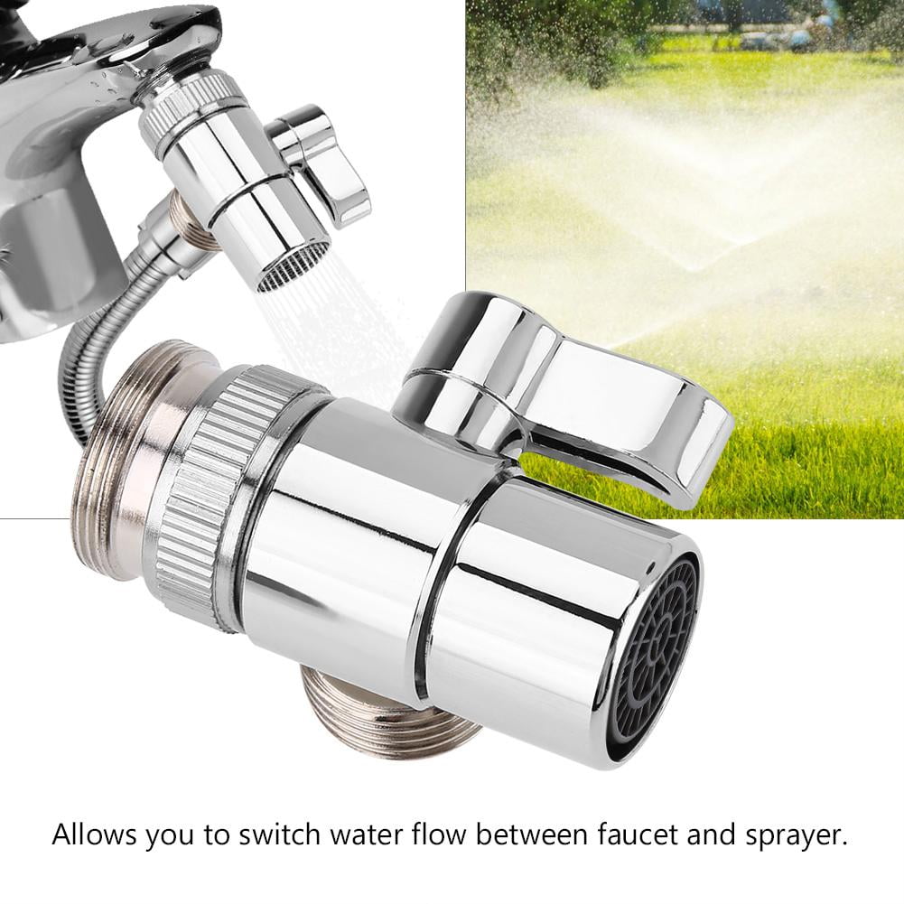 EECOO Bathroom Kitchen Basin Sink Faucet Splitter Diverter Valve To Hose Adapter M24, Sink