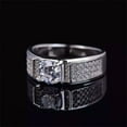 thumbnail image 2 of 2.00Ct Round Cut Simulated Diamond Men's Engagement Band Ring 14k White Gold Plated 925 Silver, 2 of 5