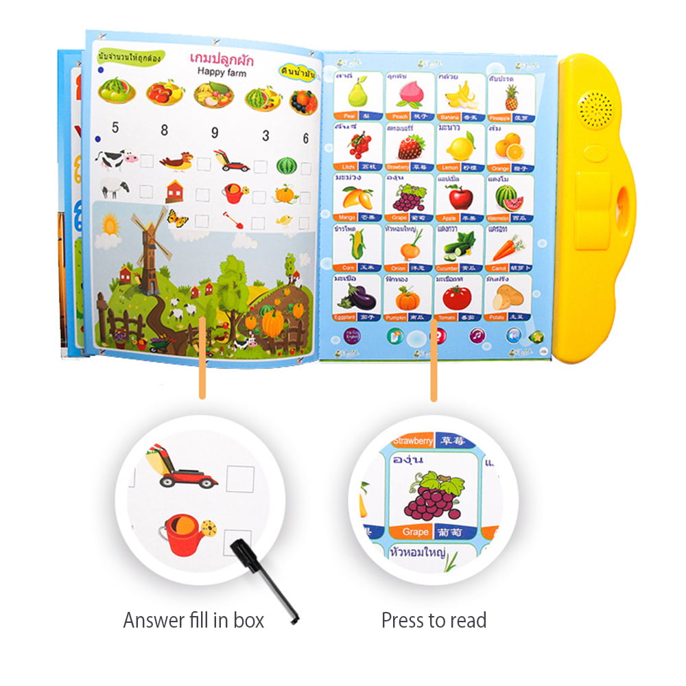 Thai-China-English E-Book 3 Languages ​​ Picture Books and Sounds ​​for Children to Learn