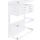 thumbnail image 3 of Bewildely Estante de refrigerador multifuncional blanco, estante de pared lateral para lavadora de horno microondas de hierro forjado, estante Cocina y Comedor Blanco L Bewildely HA027024-02, 3 of 6