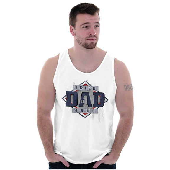 Father's Day Tried and True Dad Cool Tank Top Sleeveless Tee Men Brisco Brands S