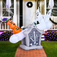thumbnail image 1 of Joiedomi Decoración inflable de Halloween animada de 6 pies de largo, decoración inflable de Halloween al aire libre, balancín inflable para decoración de patio de Halloween, decoración de Halloween a, 1 of 5