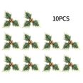 thumbnail image 1 of 10Pcs Simulation Christmas Red Fruit Leaves Christmas Tree Decoration, 1 of 8