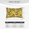 thumbnail image 4 of Sikiie Cartoon Bear Yellow Print Plush Pillow Cover, Wrinkle-proof and Stain-resistant Pillow Protector without Pillow Core, Home Decoration-14"x20", 4 of 6