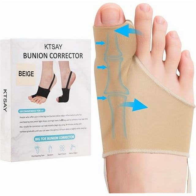 wonima11 2PCS Bunion Corrector for Women & Men, Big Toe Straightener with Splint & Pads, Comfortable & Breathable for Day/Night Support, Hallux Valgus Pain Relief Non-Slip Socks