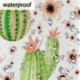 thumbnail image 6 of Colorful Flowers Cactus Shower Curtain for Bathroom Shower Curtain Set with 12 Hooks Waterproof Fabric Bath Curtain for Bathtub Restroom Decor, 72 X 72 in, 6 of 6