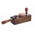 thumbnail image 2 of 58mm Café Tamper Holder Espresso Portafilter Station Tamper Stand Base de madera, 2 of 11