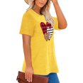 thumbnail image 2 of Anbech Cute Heart T-Shirts for Women Plus Size Graphic LOVE Short Sleeves Tees, 2 of 3