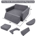 thumbnail image 3 of 7Pcs Kids Play Couch, Modular Kids Sofa Toddler Couch, Multifunctional Play Couch Convertible Sofa Play Set for Playroom Nursery, 3 of 8