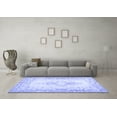 thumbnail image 3 of Ahgly Company Machine Washable Indoor Rectangle Abstract Blue Contemporary Area Rugs, 7' x 10', 3 of 4