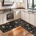 thumbnail image 3 of Kitchen Rugs Sets Of 2,Colorful Mushroom Sketch Light Pattern Anti Fatigue Kitchen Mat Rugs Non Slip Washable,Decorative Kitchen Floor Mats for Kitchen,Sink,Laundry,17"x47"+17"x47", 3 of 5
