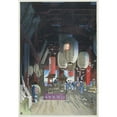 thumbnail image 2 of Narazaki Eisho 18x24 Black Ornate Framed Double Matted Museum Art Print Titled: In the Cannoon Temple in Asakusa (1932), 2 of 5