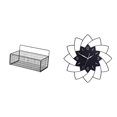 thumbnail image 1 of Cestas De Metal Para Colgar En La Pared, Estantes Flotantes, Organizador De Almacenamiento De Alambre, Decoración De Pared Simple Con Forma De Flor Para Cocina, Baño Y Sala De Estar., 1 of 8