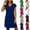 Black, variant on Fancifize Dresses for Women Sundresses Fashion V Neck Summer Casual Side Slit Dress Elegant Work Clothes Vacation Dress