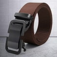 thumbnail image 3 of Men Belt Decorative High Strength Thicken Automatic Buckle Solid Color Canvas Fix Pants Training Anti-slip Men Waist Belt Men Clothes Accessory, 3 of 8