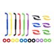 thumbnail image 1 of Anteojos Antideslizantes Deportes Gafas Correa Oreja Agarre Ganchos Retenedores redondos elásticos 12 pares + 6 piezas Zulema Retenedores de anteojos, 1 of 5