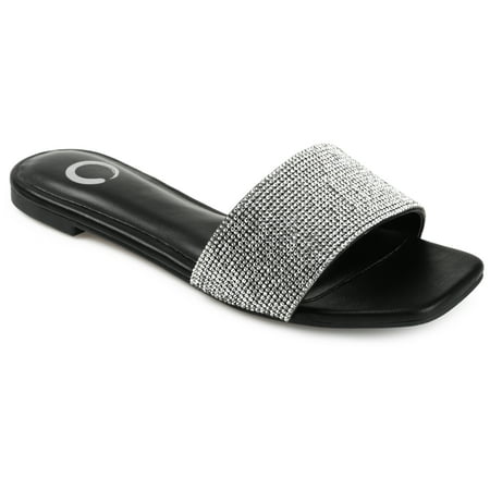 

Journee Collection Womens Grayce Tru Comfort Foam Slide Low Block Heel Sandals