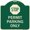 Green, variant on SignMission Designer Series Sign - Stop - Permit Parking Only (With Stop Symbol) | Black & White 18" X 18" Heavy-Gauge Aluminum Architectural Sign | Made in the USA