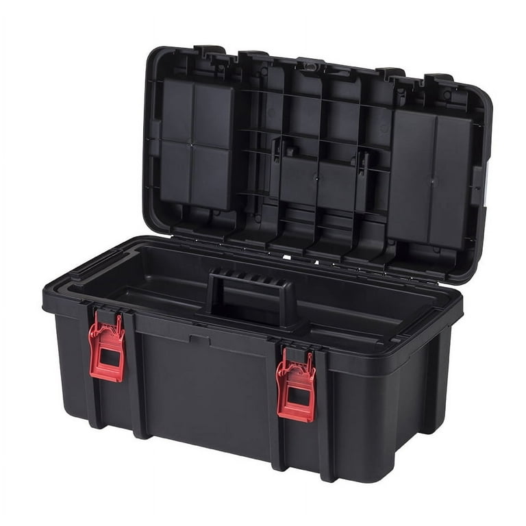 toolbox 工具箱 BLKSR Dee Zee Gloss Black Red Label Crossover Toolbox - 8.4 cu. ft.