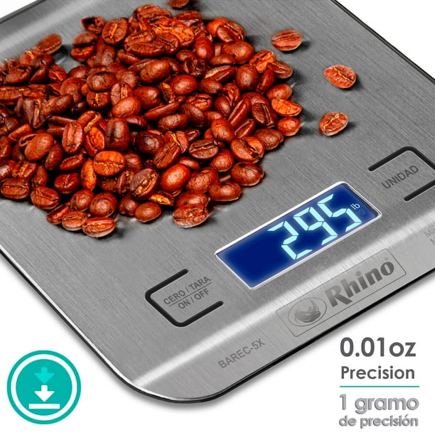 Báscula Digital Cocina Rhino BAREC-5X Capacidad 5kg Bodega