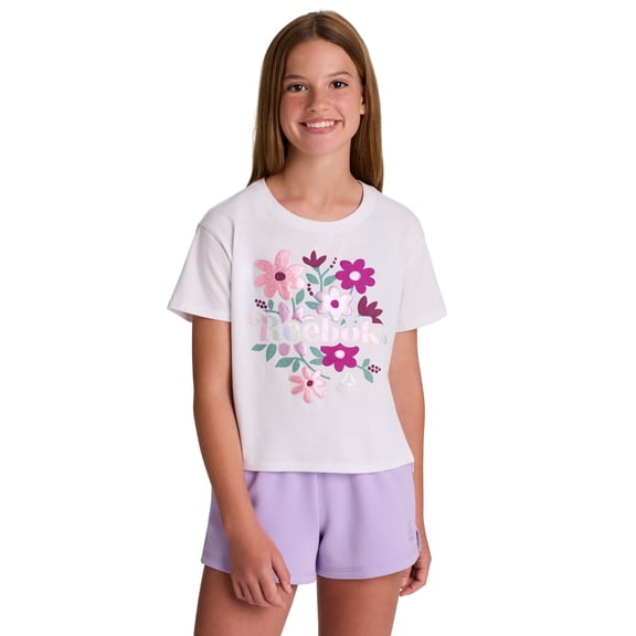 Reebok Girl's Floral Fun Graphic T-Shirt, Sizes 4-18