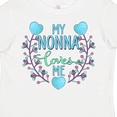 thumbnail image 4 of Inktastic My Nonna Loves Me with Flowers and Hearts Boys or Girls Toddler T-Shirt, 4 of 5