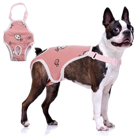 HonestMatter Dog Sanitary Pants with Adjustable Suspenders - Breathable Cotton Underwear for Female Dogs, Ideal for Incontinence, Season Control and Hygiene Protection, Reusable and Washable
